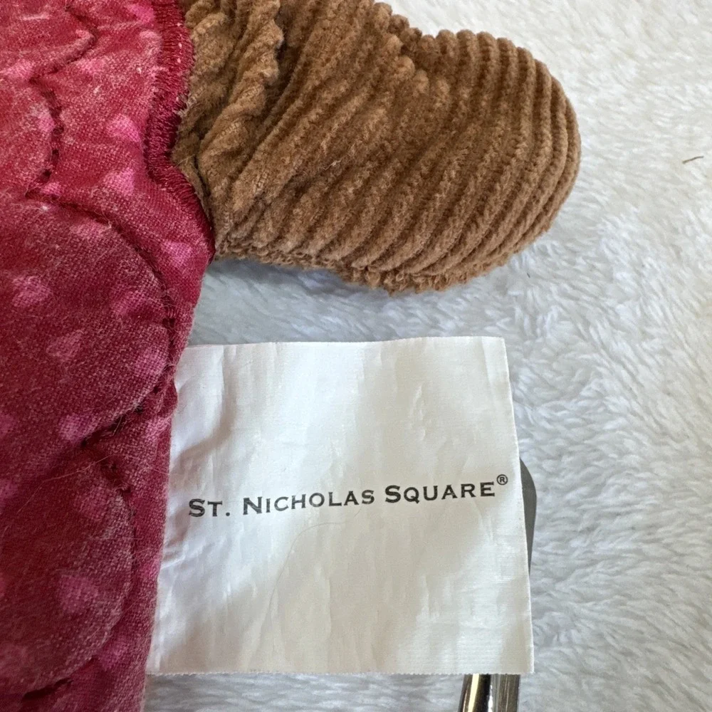 St Nicholas Square Gingerbread Girl Potholder Christmas Holiday Cotton Brown Red
